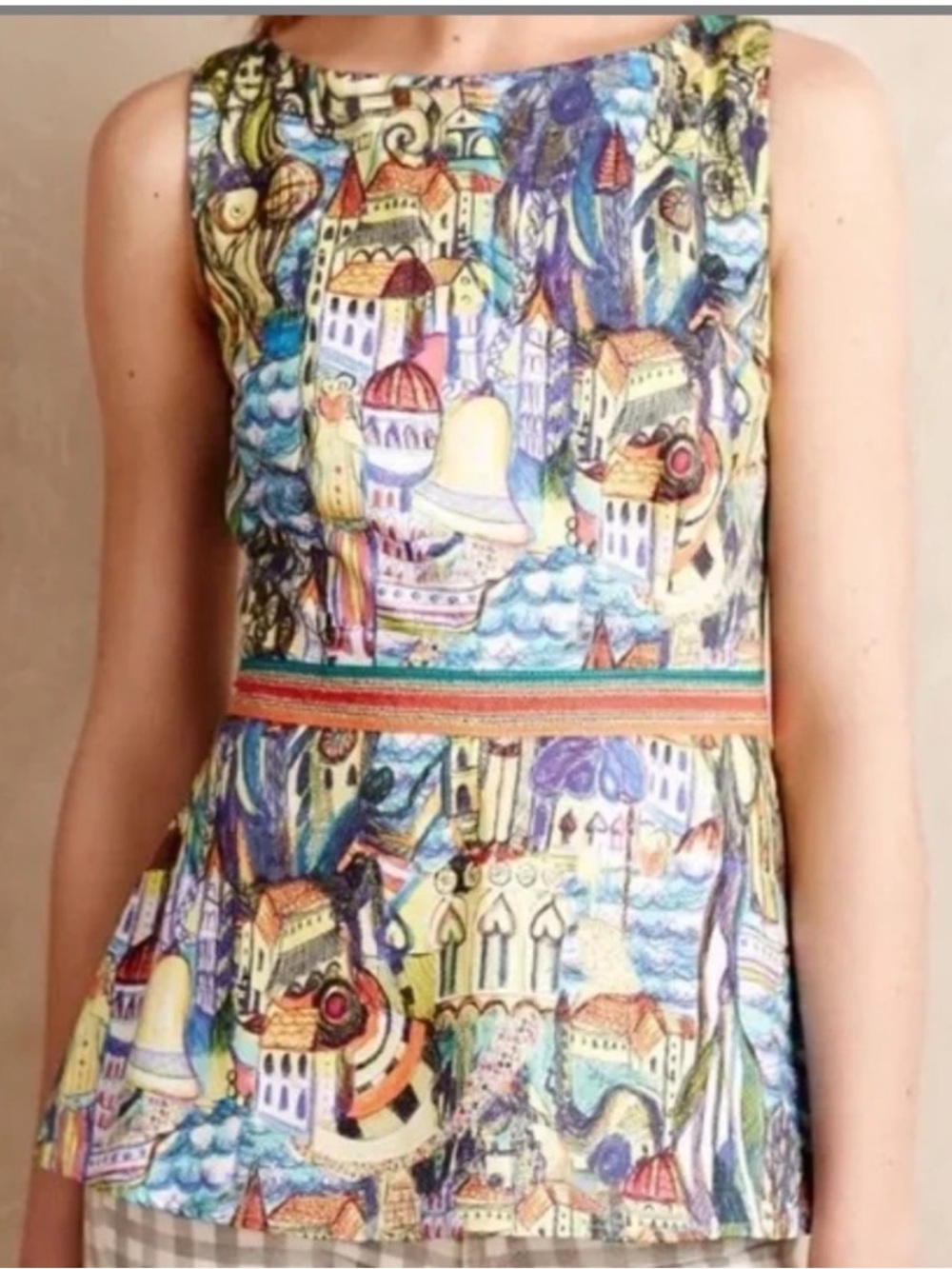 Weston V Back Peplum Top